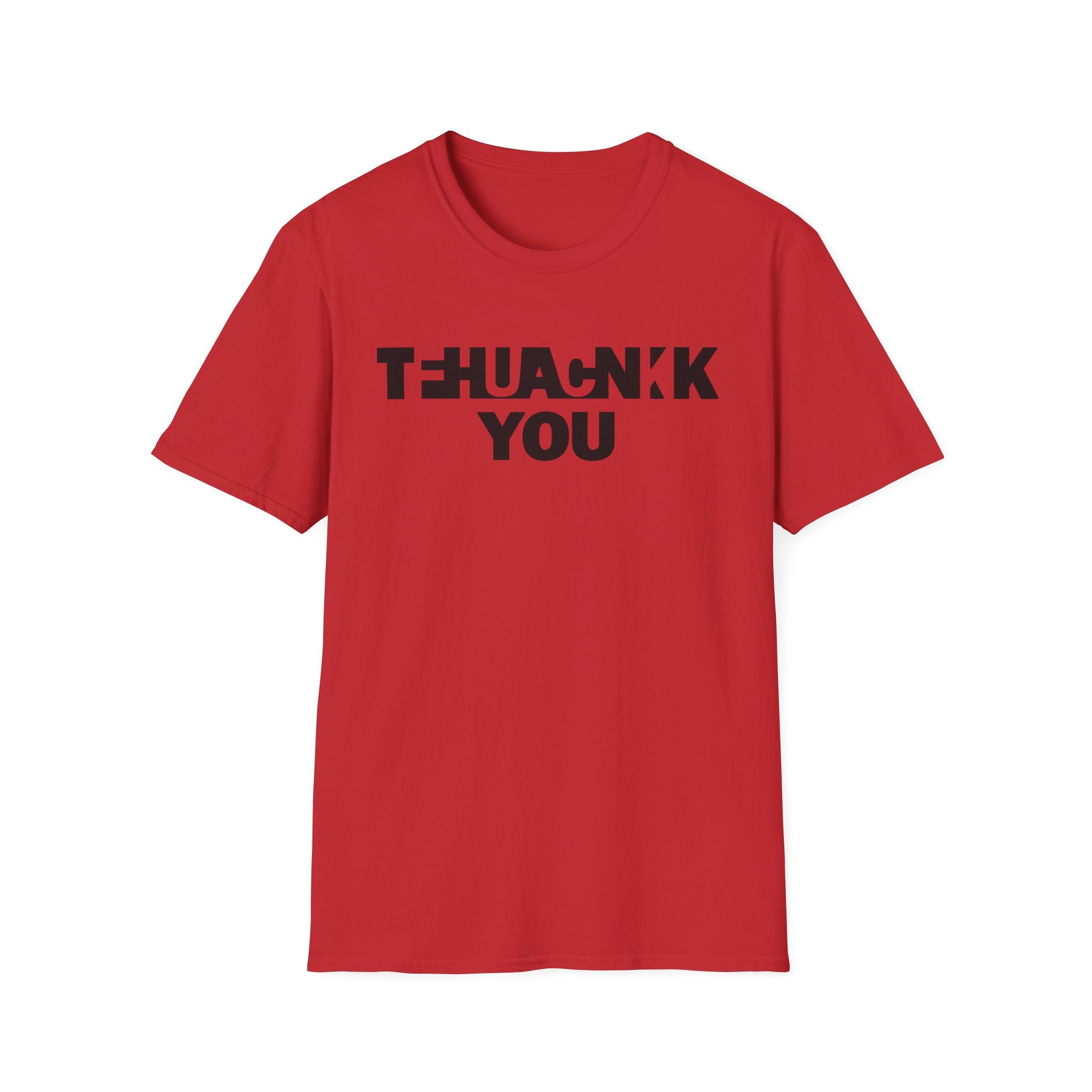 T-Shirt — Bold 'THANK YOU' Split-Style Graphic Tee