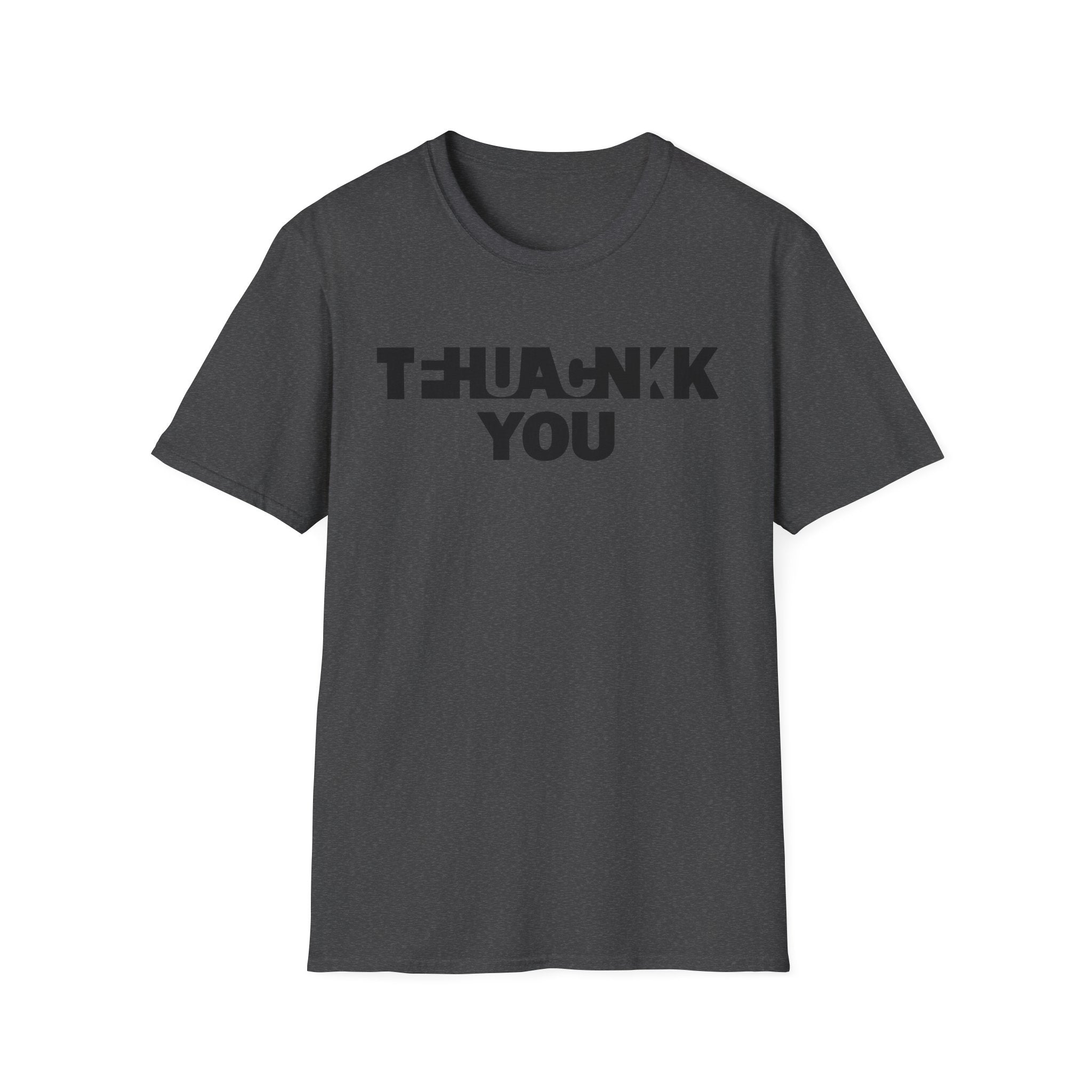 T-Shirt — Bold 'THANK YOU' Split-Style Graphic Tee