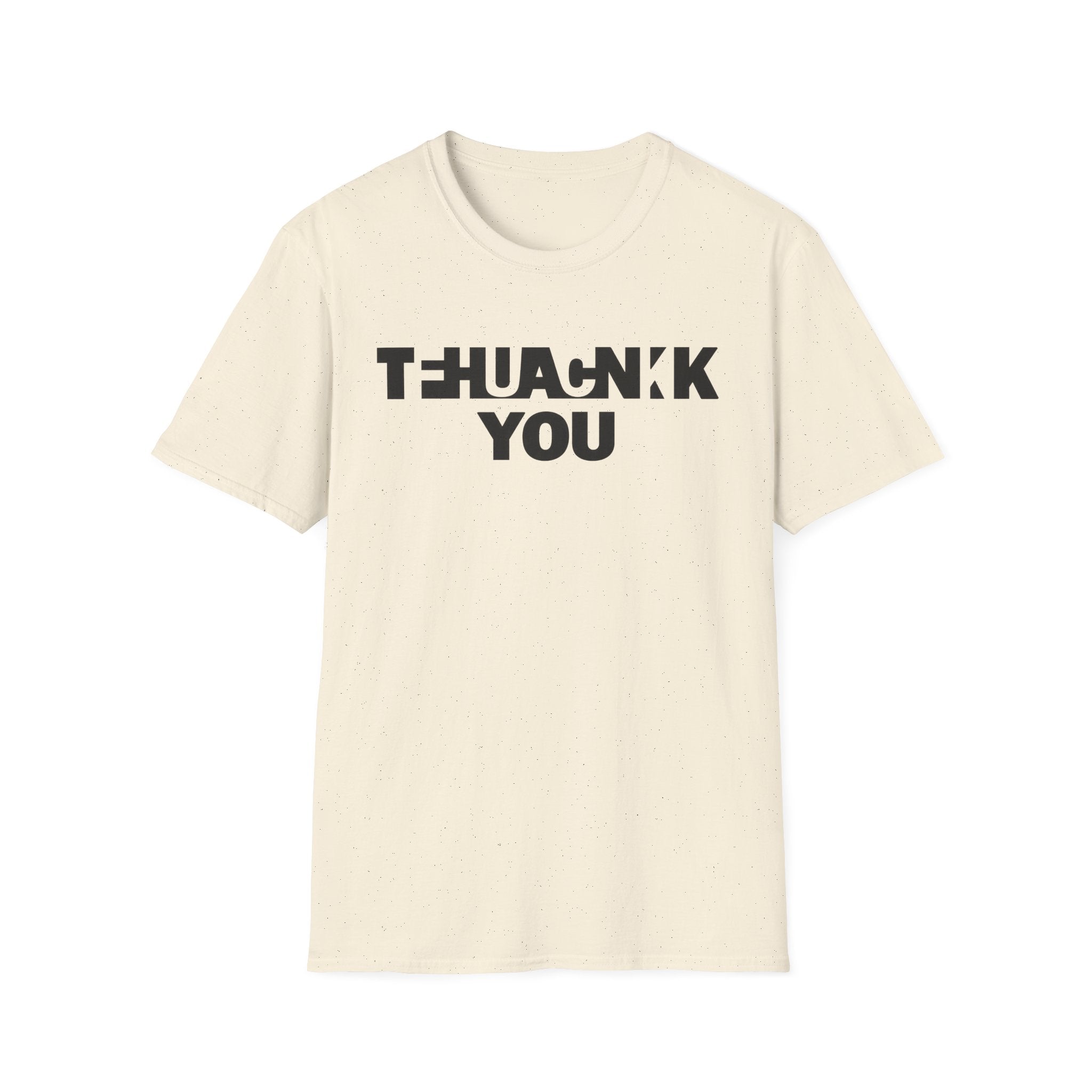 T-Shirt — Bold 'THANK YOU' Split-Style Graphic Tee