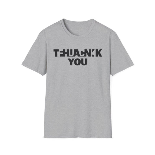 T-Shirt — Bold 'THANK YOU' Split-Style Graphic Tee